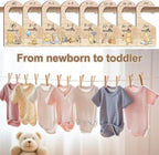 8Pcs Winnie Baby Closet Dividers, Winnie Baby Clothes Dividers for Closet, Newborn Baby Stuff for Baby Boys Girls, Wooden Dou