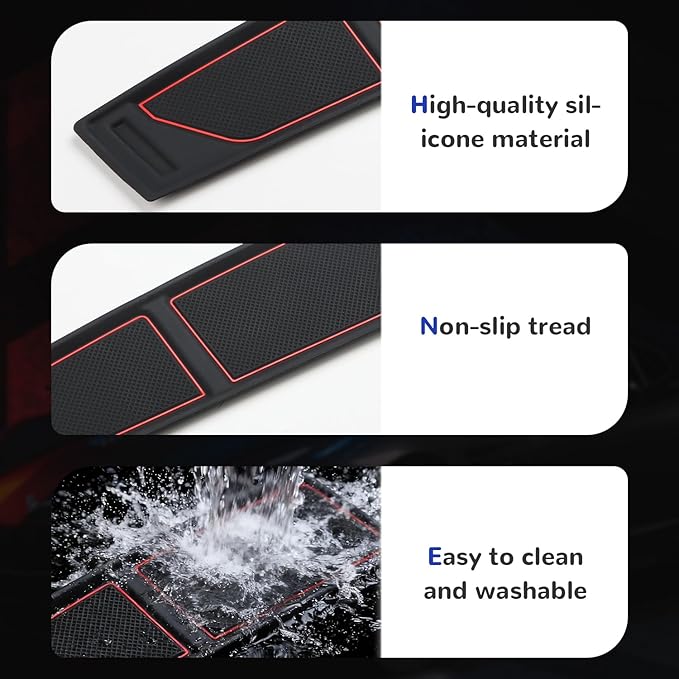 auovo Dash Cover Tray Compatible with Ford Bronco Accessories 2024 2025 2026 Bronco Anti-Slip Silicone Car Dashboard Compartm