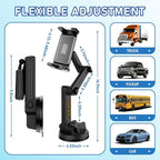 Tablet Mount for Truck, Car Phone Holder,Dashboard Windshield Phone Holder 16.9 inch Long Arm,Super Suction Cup Compatible with Pickup Truck,4.7-12.9in Tablet & iPad