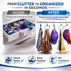 Rolly Hanger® Closet Space Saver – Premium Rotating Aluminum Organizer for Belts, Ties, Hats & Handbags – Heavy Duty 360° Swi