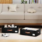 Underbed Storage With Wheels,Large Capacity 10 inches Height Storage Bins,Rolling Underbed Shoe Storage Containers,Underbed S