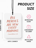 Pink Christian Jesus Air Freshener 4 Pcs, Coastal Seagrass Bow Bible Verse Religious Hanging Air Freshener for Cars Closet Dr