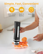 FEPPO Vacuum Sealer for Food with Visible Water Tank, Handheld Saver Compact Vacuum Sealer Machine with 30 Reusable Bags for 