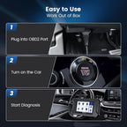 MUCAR CS6 OBD2 Scanner Diagnostic Tool, Engine Transmission BCM Car Scanner, ABS Code Reader, SRS TPMS Scan Tool, 7 Reset