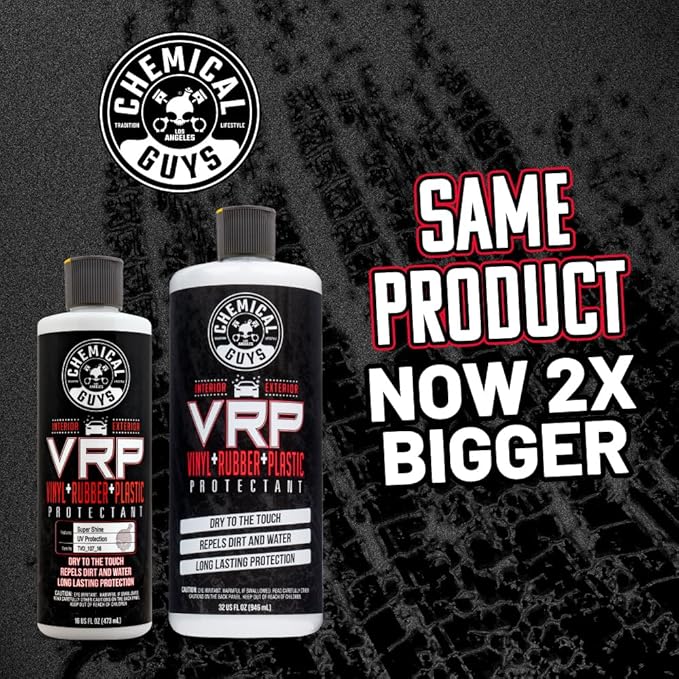 Chemical Guys VRP Vinyl, Rubber, and Plastic Dressing - Tire Dressing, Non-Greasy, Dry-to-the-Touch Shine for Tires, Trim, an