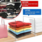 12 Inches [Extra Tall Version] Clear Shelf Dividers for Closet Organization and Storage, 6 Pack Purse Organizer for Closet Ac