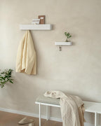 Kazai.® Coat Rack Wall Mount with Shelf 'Tone' | Modern Design Coat Hanger with Hidden Hooks and Storage | Hat Rack with Shel