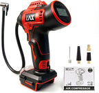 Tire Inflator Portable Air Compressor for Milwaukee 18v Battery Power,160PSI Cordless Portable Electric Air Pump with Digital Pressure Gauge for Car Motorcycles Bike Sport Ball Auto(no battery)