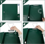 Storage File Boxes A4, 6 Pack Foldable File Box with Clip, 50mm Spine, Plastic Archives Cases with Magnetic Closure, Document