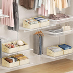 DIMJ Closet Storage Bins 8 Pack - Fabric Trapezoid Closet Organizer Bin, Foldable Storage Baskets for Shelves, Closet Shelf O