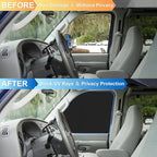 Front Windshield ＆ Side Window Sun Shade for 1996-2025 Chevy Express Accessories Cargo Van, Foldable Window Sunshade Sun Visor Protector, Window Shade Sun Shield Block UV Rays Heat, Pack of 3