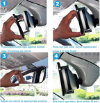 Rear View Mirror, Panoramic Rearview Mirror, Car Interior Clip-On Wide Angle Rear View Mirror to Reduce Blind Spot Effectively for Car SUV Trucks – Convex - (2 Pack Blind Spot Mirror)