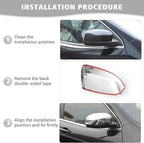 Jimen Compatible with Jeep Cherokee 2014-2023 / Jeep Compass 2017-2023, Side Door Rearview Mirror Cover Trim (Chrome)