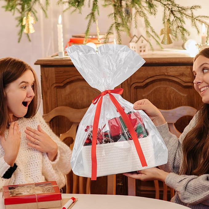 OIASKET 4 Pack Small Storage Shelf Baskets for Organizing, Mini Woven Rope Storage Bins for Towels, Cute Decorative Closet Or