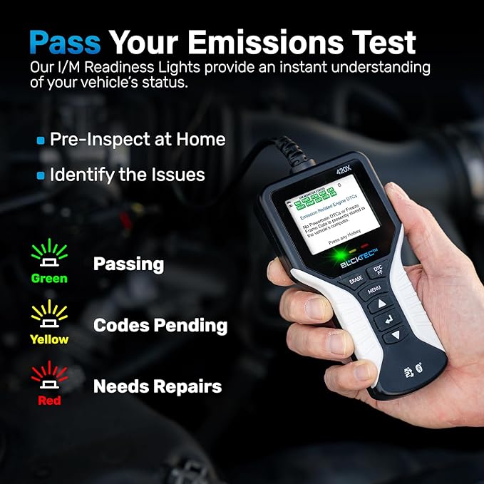 BLCKTEC 420X OBD2 Scanner Diagnostic Tool, Read and Clear Check Engine Light, Car Code Reader for All OBDII Cars 1996 and