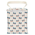 Cute Car Trash Can, Hanging Canvas Car Back Seat Organizer and Storage Bag, Funny Car Trash Bag For Travelling, Outdoor American Patriotic Bow