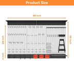 WALMANN 113 PCS Pegboard Wall Tool Organizer Kit with Pegboard Hooks, Bins, Pegboard Tools Storage System for Garage, Modular