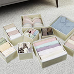 Fordonral Drawer Organizer Clothes, Foldable Fabric Dresser Organizer Closet Organizers and Storage Box for Underwear,Folded 
