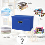 STOREONE Fabric Storage Cube Bins Foldable Organizer Container Collapsible Basket with Lids and Metal Handles, for Home, Bedr