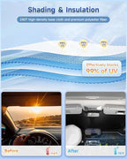 8PCS Window Shades for Toyota Sienna 2013-2018 Accessories – Full Coverage Sun Shade for Side Windows, Rear Triangular & Windshield – UV Protection & Privacy for Camping, Napping, Relaxing
