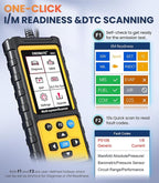OBD2 Scanner with ABS SRS Transmission, Reset Fault Lights | Check Engine Code Reader with Full OBDII Functions | DLC Pin
