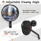 Driveway Mirror 𝟭𝟴" 𝗦𝗲𝗰𝘂𝗿𝗶𝘁𝘆 𝗠𝗶𝗿𝗿𝗼𝗿𝘀 𝗢𝘂𝘁𝗱𝗼𝗼𝗿, Blind Spot Convex Mirror with Adjustable Fixing Bracket, Wide Angle Clear View for Garage Home Parking Factory Office
