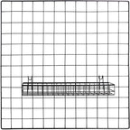 Kaforise Hanging Basket for Wire Wall Grid Panel, Multi-Function Wall Storage and Display Basket, Medium Size, Black Painted