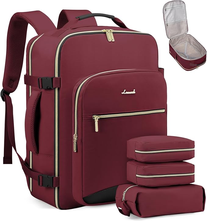 LOVEVOOK Travel Backpack for Women & Men 40L,Airline Approved Carry On Backpack Travel Essentials,TSA Carry on Luggage,Waterp
