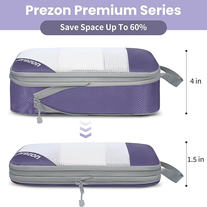 Compression Packing Cubes for Travel, Lightweight Vacation Travel Essentials, Travel Accessories for Suitcase Organizer Bags 