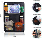 TCJJ Car Backseat Organizers with 10" Touch Screen Tablet Holder&9 Storage Pockets,Back Seat Organizer for Kids Waterproof Car Seat Organizer,Black/2 Pack