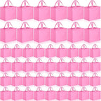 Boao 48 Pack Reusable Grocery Bags 13''L x 9.4''W x 15''H Large Foldable Shopping Tote Bag Non Woven with Handle and Button