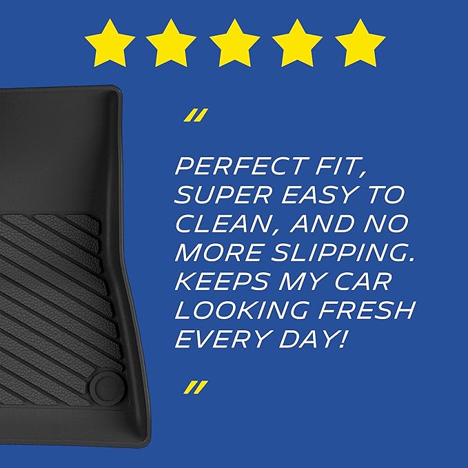 Michelin Premier Series Floor Mats for 2017-2023 Tesla Model 3, 3PCS, All-Weather Floor Liner, Custom Fit, Durable TPE, Non-Slip,Not Fit 2024+ Model 3 Highland