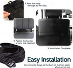 ZONETECH Multi-Functional Portable Foldable Car Backseat Tray Desk - Black Vehicle Table for Food, Meal, Snack, Laptop - Stay Organized When on The Go (1-Pack)
