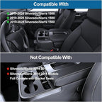 Center Console Hanging Organizer Box Compatible with 2019-2025 Chevy Silverado Gmc Sierra 1500 and 2020-2025 Silverado Sierra 2500hd 3500hd Insert Storage Caddy Accessories Fits Split Bench Seat Only