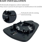 Driver Left Side Mirror Replacement for 2013 2014 2015 2016 2017 2018 2019 2020 Ford Fusion Side Mirror Glass - Side View Heated Convex Mirror with Blind Spot Rear Holder