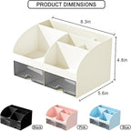 Makeup Organizer with Drawers, Cosmetic Storage for Dresser Vanity and Bathroom Countertop, Beauty Holder for Lipstick Brush,