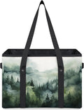 Reusable Grocery Bags Heavy Duty Shopping Bags Foldable Large Tote Bags with Long Handles & Hard Bottom