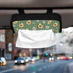 Car Tissue Holder Car Visor Organizer Tissue Box Holder for Car Sun Visor Organizer with Car Vehicle Accessories Essentials Interior for Women Men Green Striped Avocados and Daisies