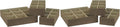 Household Essentials 3 Piece Starter Set, Latte Drawer Organizer, 3 Count (Pack of 2), Brown