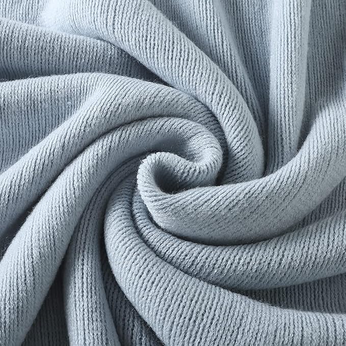 Homiest Decorative Knitted Throw Blanket with Fringe, Lightweight Acrylic Knit Blanket, Soft & Cozy Tassel Blanket for Couch 