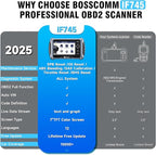 2026 BOSSCOMM IF745 OBD2 Scanner, All Systems Car Code Reader Scan Tool with 6 Resets, ABS