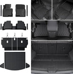 Floor Mats Set for 2017-2025 Mazda CX-5, All Weather TPE Backrest Mat Trunk Mat Cargo Liner Door Sill Guards Accessories for CX5 (Full Mats Set)