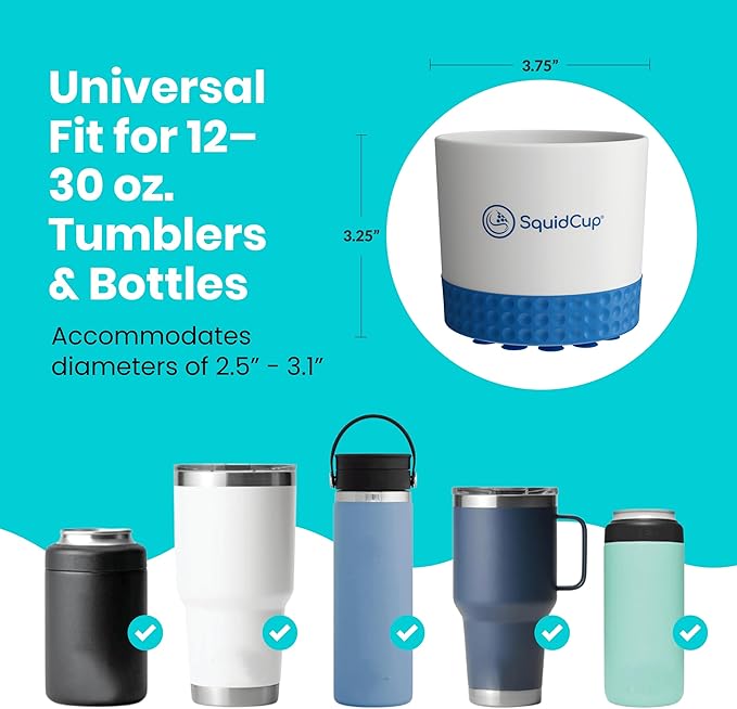 Non-Tipping, Anti-Spill Cup Holder for Boats, Kayaks, SUPs, RVs, Fishing & Camping | Universal 12–30 oz Fit | BPA-Free, Optio