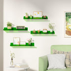 upsimples Acrylic Shelves for Wall Decor, 15" Display Shelf Perfume Organizer for Bathroom, Bedroom, Living Room, Floating Bo