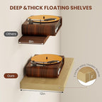 Vivelove 12 Inch Deep Floating Shelves 24 inch Long, 24 x 12 Wide Display Shelves with Invisible Brackets, Shelf for Bedroom 