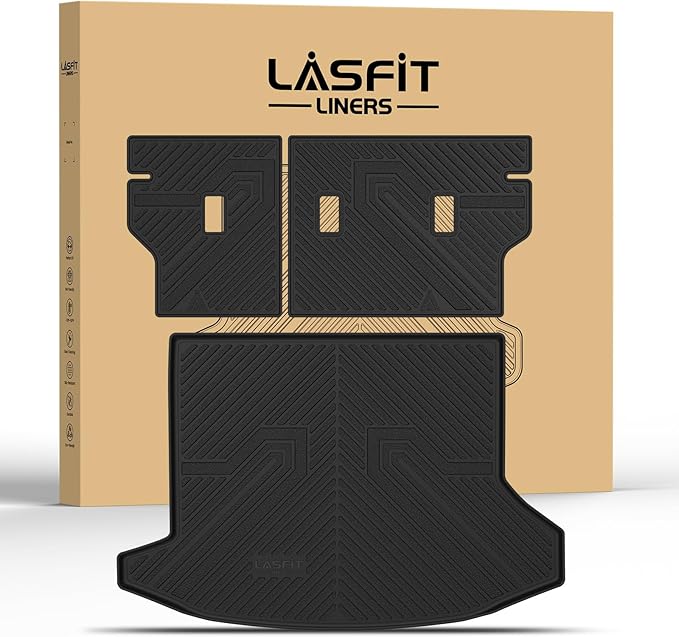 LASFIT Trunk Mat with Backrest Mat for Chevrolet Chevy Equinox/GMC Terrain 2025-2026 (Only for Fuel, Not Fit EV), All Weather TPE Custom Fit Cargo Mat Trunk Liner with Backrest Mat