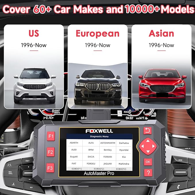 2026 FOXWELL NT604 OBD2 Scanner, Engine/ABS/SRS/Transmission Comprehensive Car Diagnostic Tool, Code Reader for Cars and