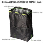 Car Trash Can 3.5 Gallons Ultra Large Car Trash Bag Hanging, Capacity Organizer and Storage with Adjustable Straps, Leakproof Lining and Spring Frame Closure for Interior Stuff Storage