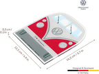 BRISA VW Collection - Volkswagen Polycarbonate Ice Scraper Windshield Scraper Snow Remover Winter Car Accessory in T1 Bus Campervan Design (Front/Red)