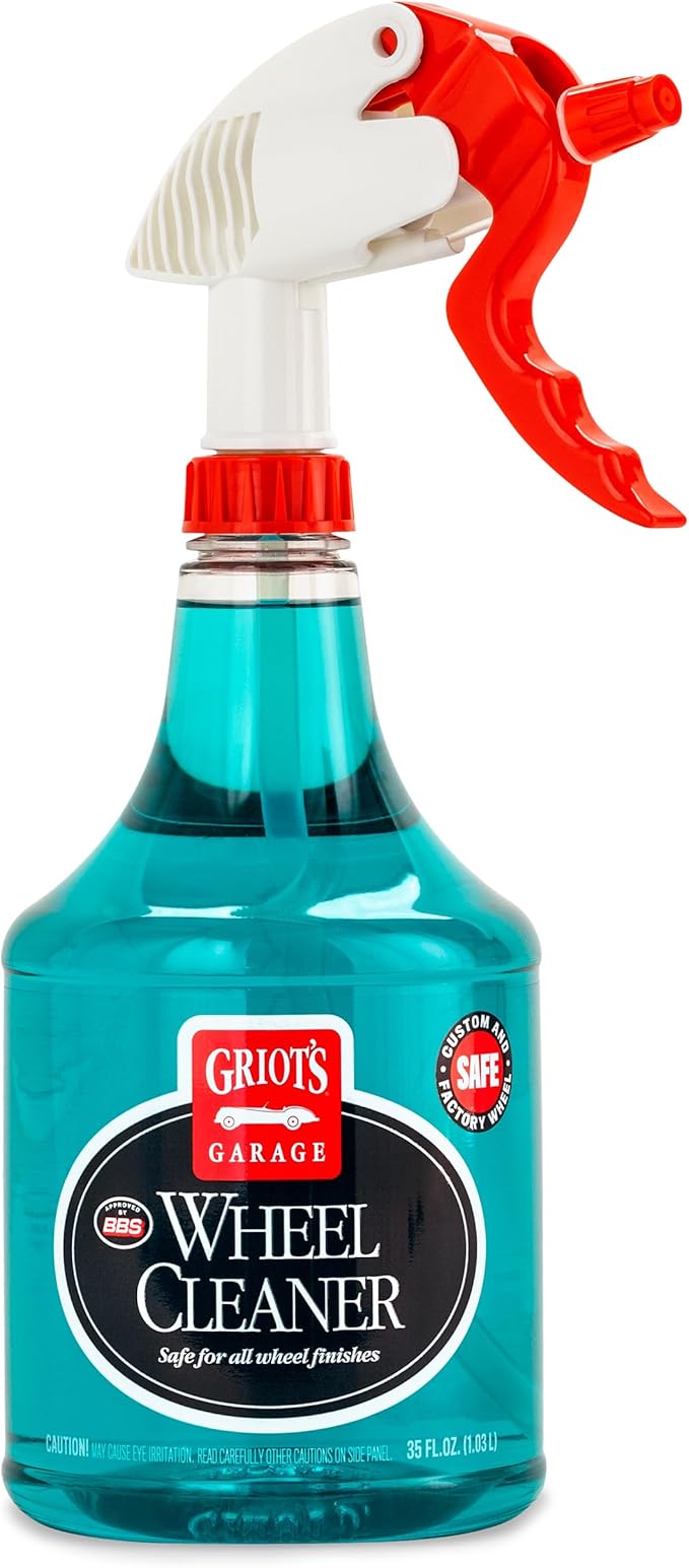 Griot's Garage Wheel Cleaner for All Finishes, Car Tire Rim Cleaning, Brake Dust and Grime Remover, PH Balanced, 11106, 35oz